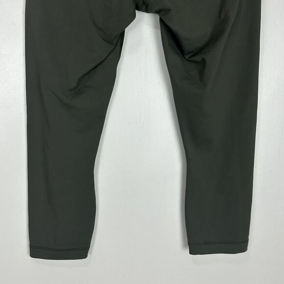 NoBull Womens Matte High Neck Sports Bra And Crop Legging 21" Set M/L Army Green - Picture 13 of 13